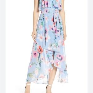 Eliza J Halter High/Low Midi Dress size 2